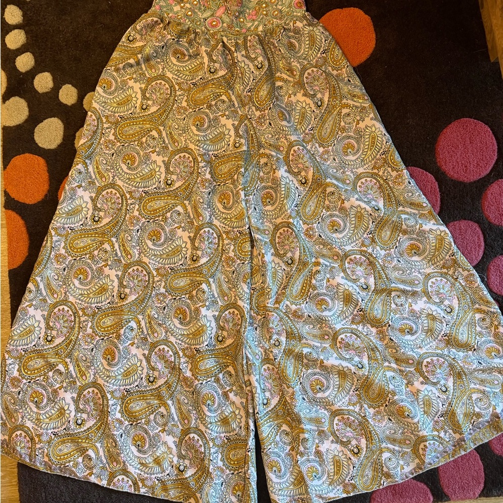 Paisley Wide-Leg Pants